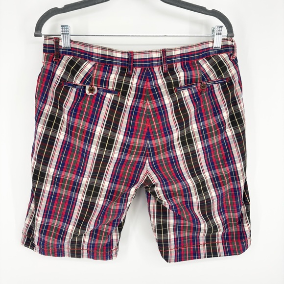 Polo Ralph Lauren Reversible Plaid Khaki Shorts Size 32 Old Money Prep Americana - Picture 4 of 8